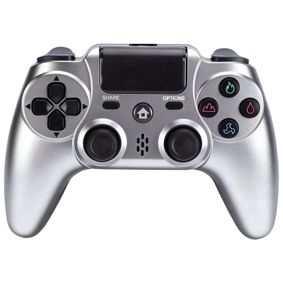Wireless Controller Compatible with P4/P4 Slim/P4 Pro/Windows PC, Steel Black