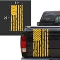thumbnail image 2 of Distressed American Flag Truck Tailgate Vinyl Decal Compatible with Most Pickup Trucks USA Sticker Pickup Truck Car Sticker Rear Graphic (11" x 25", Yellow), 2 of 8