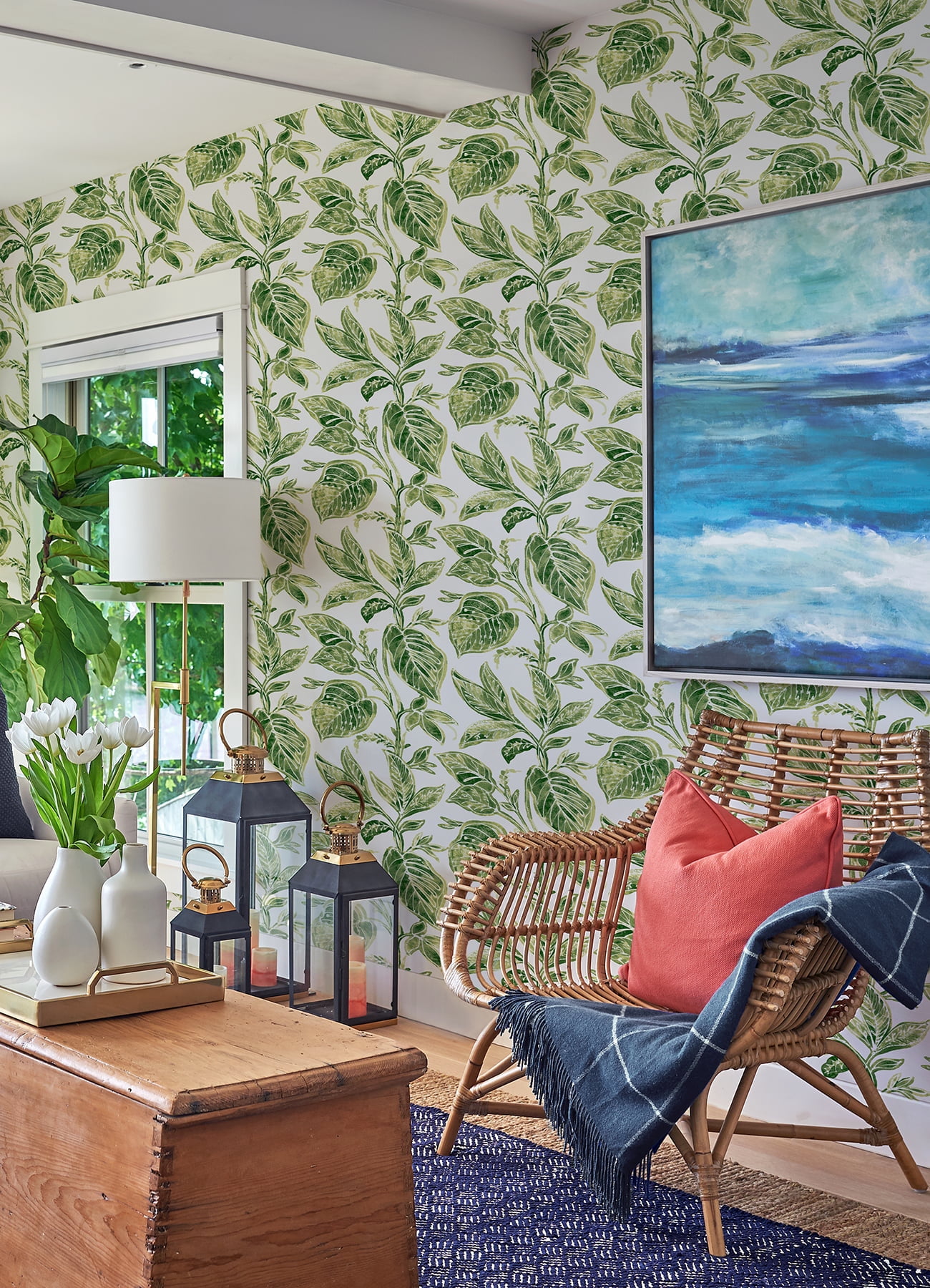 Nuwallpaper Green Caryota Peel & Stick Wallpaper