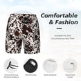 thumbnail image 3 of Balery Cow Skin Bañador para hombre, shorts de playa de secado rápido con entrepierna y forro de compresión-XX-Large, 3 of 6