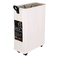 thumbnail image 1 of Yeacher Large Collapsible Oxford Cloth Laundry Basket Bin Mesh Drawstring Dirty Clothes Hamper with Handles 4 Support Rods 4 Universal Wheels 6 Sort Cards, 1 of 8