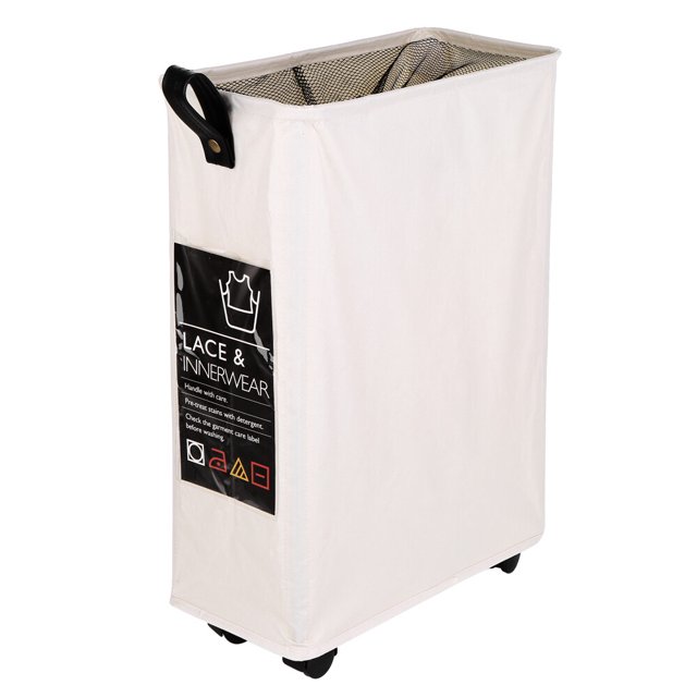 Yeacher Large Collapsible Oxford Cloth Laundry Basket Bin Mesh Drawstring Dirty Clothes Hamper with Handles 4 Support Rods 4 Universal Wheels 6 Sort Cards