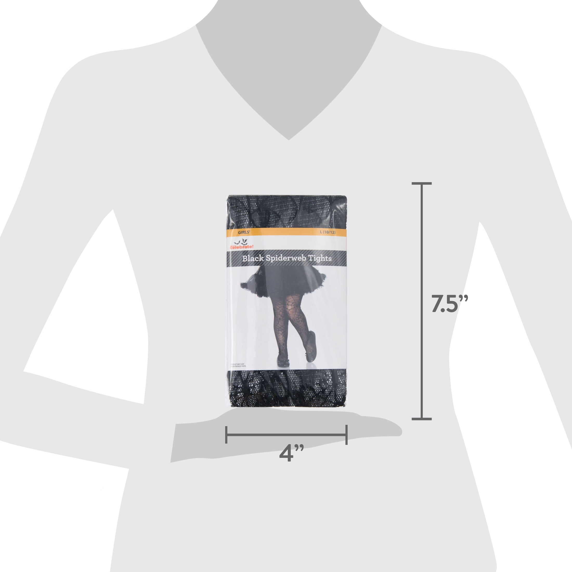 Spiderweb Tights Costume Accessory for Children, Black, L (10/12), Halloween by Way To Celebrate