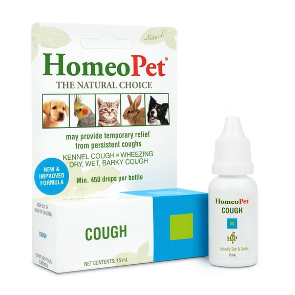 HomeoPet Cough Respiratory Health Supplement Solution for Pets, 15-Milliliter Bottle