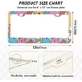 thumbnail image 3 of GZHJMY Cute Cartoon Bear License Plate Frames 2pcs, Waterproof Aluminum Alloy Front Rear Tag Car License Plate Cover with Screw Cap Set for US Vehicles, 12 x 6 Inch, 3 of 7