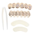 thumbnail image 3 of 1 Set Hip Hop Style Dentures Six False Teeth Cover Metallic Punk Dentures Fashionable Diamond-studded Denture Decor Copp, 3 of 8