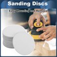 thumbnail image 2 of Discos de lija Unique Bargains, 3.94" 600 grano para reparación automotriz, papel de lija redondo con gancho y bucle de óxido de aluminio blanco, 50 piezas, 2 of 7