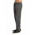 thumbnail image 3 of Men‘s Open Bottom Terry Sweatpants  Elastic Drawstring Waistband  Charcoal Grey S,charcoalgrey(openbottom),L, 3 of 4