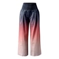 thumbnail image 4 of Fiaer,Oversized Loose Fit Palazzo Pants for Women,Ladies High Waist Stretch Trousers,Womens Color Blocking Trendy Comfy Slacks with 2 Pockets Grey L, 4 of 5