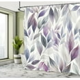 thumbnail image 4 of Ambesonne Lavender Shower Curtain, Art Winter Dancing Leaves, 69"Wx84"L, Blue Grey Pale Purple, 4 of 4