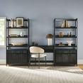thumbnail image 4 of Holmes Writing Desk with 2 Wide Bookcases - Black, 4 of 4