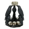 thumbnail image 4 of Gothic Wicca Quoth Trio Ravens Nevermore With Skulls Backflow Incense Burner, 4 of 9