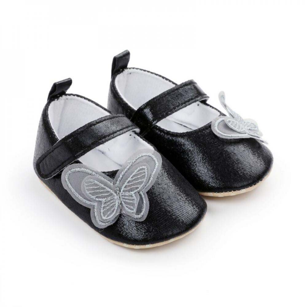 White REAL Leather Soft Sole Baby Boots Girls Toddler Black 