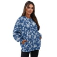 thumbnail image 7 of HELLHERO Flower Print Women Pullover Top Long Sleeve, Warm Crewneck Sweatshirt with Pocket Oversized Sweatshirt Fashion Clothes Size XXL, 7 of 7