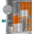 thumbnail image 3 of Burnt Orange Grey Geometric Shower Curtain Lightweight Shower Curtains with 12 Hooks Burnt Orange and Grey Modern Art Artwork Waterproof Bathroom Bath Curtain for Bathtub,Bathroom Decor 72 x 72 Inch, 3 of 6