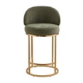 thumbnail image 5 of CHITA Upholstered Swivel Counter Bar Stool with Metal Frame and Arched Back, 5 of 8