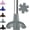 Gray, variant on Heavy Duty Rubber Cane Tip - 6 Support Feet, 3/4 inch, Self Standing for Walking Canes & Sticks