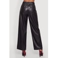 thumbnail image 4 of Women's Pintuck Wide Leg Faux Leather Pants, 4 of 4