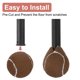 thumbnail image 4 of Uxcell 2 Pcs Pelotas de Tenis Pre-cortadas para Andadores, Accesorios Universales de Pelotas deslizantes para Andadores y Protección del Suelo, Café, 4 of 6