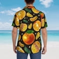 thumbnail image 3 of Lsque Tangerine pattern Hawaiian Shirt for Men, Unisex Summer Beach Casual Short Sleeve Button Down Shirts-X-Large, 3 of 9