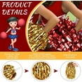 thumbnail image 3 of NOGIS 4 Pcs Cheerleading Pom Poms Bulk Cheer Pom Poms Sets Metallic Foil Fun Spirited Cheer with Plastic Handles, Cheerleader Pom Poms for Kids Adults Sports Match Cheering Squad (Red, Gold), 3 of 7