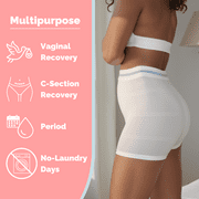 Popped Disposable Postpartum Underwear, Seamless High-Waist Brief, One Size Fits Most (28-48)
