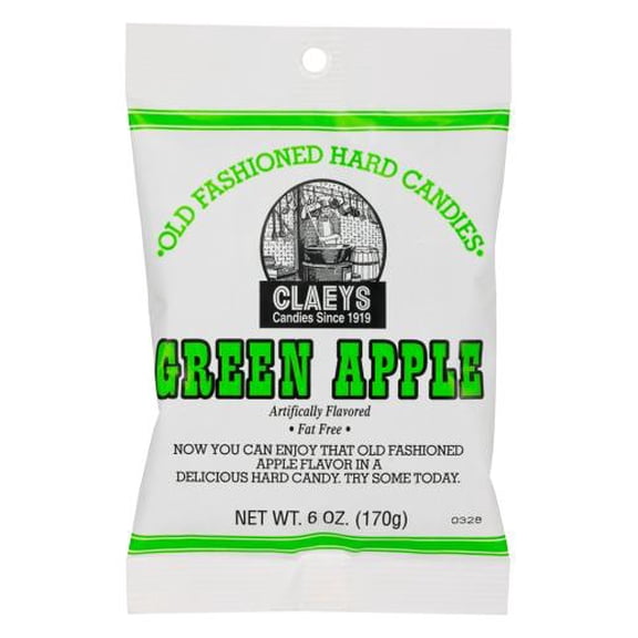 Claeys Old Fashioned Green Apple Hard Candy 6 oz