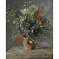 thumbnail image 2 of Pierre-Auguste Renoir 20x24 Black Ornate Framed Double Matted Museum Art Print Titled: Flowers in a Vase (C. 1866), 2 of 5