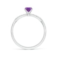 thumbnail image 2 of ANGARA Natural 0.7 Ct. Amethyst with Diamond Infinity Ring in 14K White Gold for Women (Ring Size: 3.5), 2 of 10