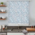 thumbnail image 4 of Gray Blue Dandelion Semi Sheer Curtains Drapes for Living Room,Bedroom,French Doors Window 108 Inches Long,Spring Flowers Modern Minimalist Rod Pocket Chiffon Curtain Drapery Voile Draperies Panel, 4 of 8