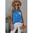 thumbnail image 2 of ABPHQTO Camiseta sin mangas con cuello halter para mujer, azul cielo, blanco/negro/azul cielo/albaricoque, 2 of 5