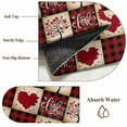 thumbnail image 2 of Red Plaid Valentine's Day Round Rug 3ft Washable Circle Entryway Rugs Non Slip Checkered Farmhouse Valentines Area Rug Indoor Floor Carpet for Bedroom Kitchen Living Room Office Dining Room Nursery, 2 of 8