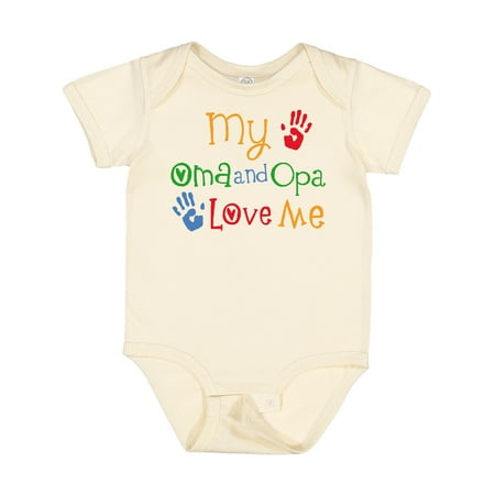 

Inktastic Oma and Opa Love Me Grandchild Gift Baby Boy or Baby Girl Bodysuit