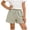 Green, variant on Leey-World Girls Boys Linen Shorts Summer Striped Beach Resort Teen Girl Elastic High Waist Casual Shorts Outfits with Pockets(Yellow,3-4 Years)