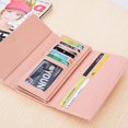 thumbnail image 4 of Cartera rosa para mujer, cartera larga, 3 pliegues, velcro, diamante, Love Crown, clip de cuero, clip para billetes de mujer JM, 4 of 5