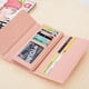 thumbnail image 4 of Cartera rosa para mujer, cartera larga, 3 pliegues, velcro, diamante, Love Crown, clip de cuero, clip para billetes de mujer JM, 4 of 5