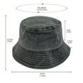 thumbnail image 4 of Audhol Bucket Hat Bucket Hat Cotton Packable Summer Travel Cap Sun Hat for Men and Women Hat Black L, 4 of 7