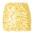 thumbnail image 6 of YueHuiYing Women's Sparkly Sequin Mini Skirt Low Rise Glitter Rave Micro Skirt with Shorts Underneath, 6 of 6