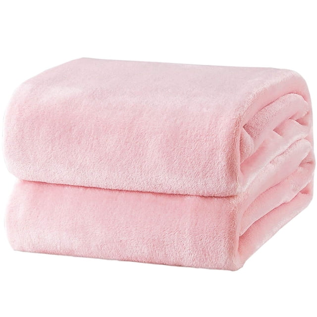 Forro polar Blanket Bedsure, talla king, forro polar de franela rosa
