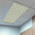 thumbnail image 2 of 3 Pack Sage Green Plaid Fluorescent Light Covers for Ceiling Lights Retro Country Moroccan National Geometrical Plaid Magnetic Ceiling Light Covers Overhead Light Filters for Office Classroom Home, 2 of 9