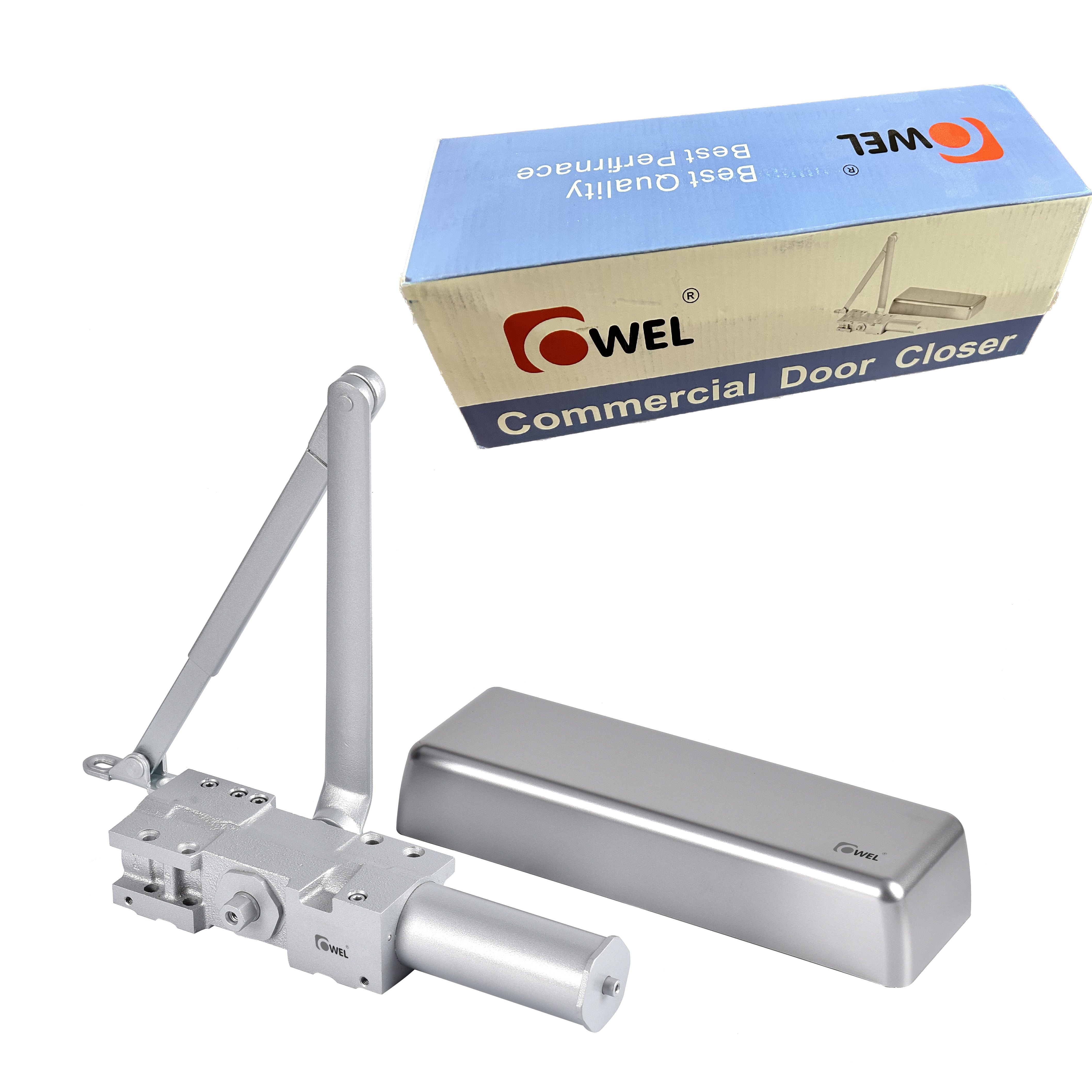 Commercial Automatic Door Closer - Adjustable Size 1-6, UL Listed, Heavy Duty For Wood/Metal Doors