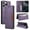 Purple, variant on Allytechgroup Wallet Case for iPhone 15 Pro, Slim Lightweight PU Leather Stand Flip Phone Case with Credit Card Slot Shockproof Protective Back Cover for iPhone 15 Pro Women Men, Black