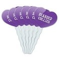 thumbnail image 1 of Bearded Collies Heart Love Cupcake Picks Toppers - Set of 6, 1 of 1