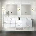 thumbnail image 5 of 72"x22" Glossy White Bath Vanity With Marble Top, Faucet , 30 In. Led Mirrors, To 72 W X 22 D In White, Included, Long-term Stability, 5 of 7