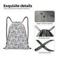 thumbnail image 4 of Xecao Unicorn DoingYoga Pattern Sports Drawstring Backpack - String Swim Gym Bag with Wet Proof Pocket for Women&Men-Small, 4 of 6