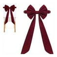 thumbnail image 4 of Shoreew Christmas Velvet Chair Sashes 11.8" x 29.5" Burgundy Chair Bows Tie Back for for Christmas Banquet Wedding Birthday Party Dining Room Decoration, 4 of 7