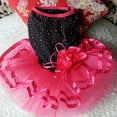 thumbnail image 3 of Walbest Pet Blingbling Tutu Dress Red & Black Lace Dog Skirt Small Cats/Dogs Clothes(XS), 3 of 5