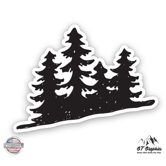 Forest Woods - 8" Vinyl Sticker - For Car Laptop I-Pad - Waterproof Decal
