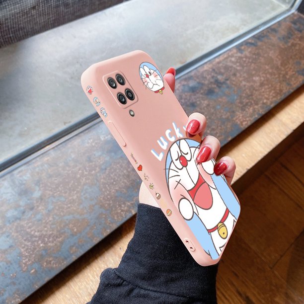 Para Samsung Galaxy A12 M12 F12 De Dibujos Animados Doraemon Carcasa A Prueba De Golpes Cubierta Trasera De La Cámara Proteger Casos