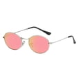 thumbnail image 4 of Gafas de sol de mujer de moda Yuyangstore Marco redondo Lente Slivery roja, 4 of 8